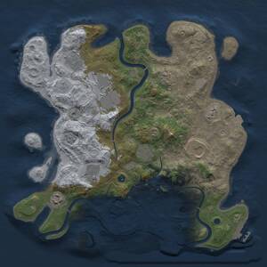 Thumbnail Rust Map: Procedural Map, Size: 3500, Seed: 351504208, 14 Monuments