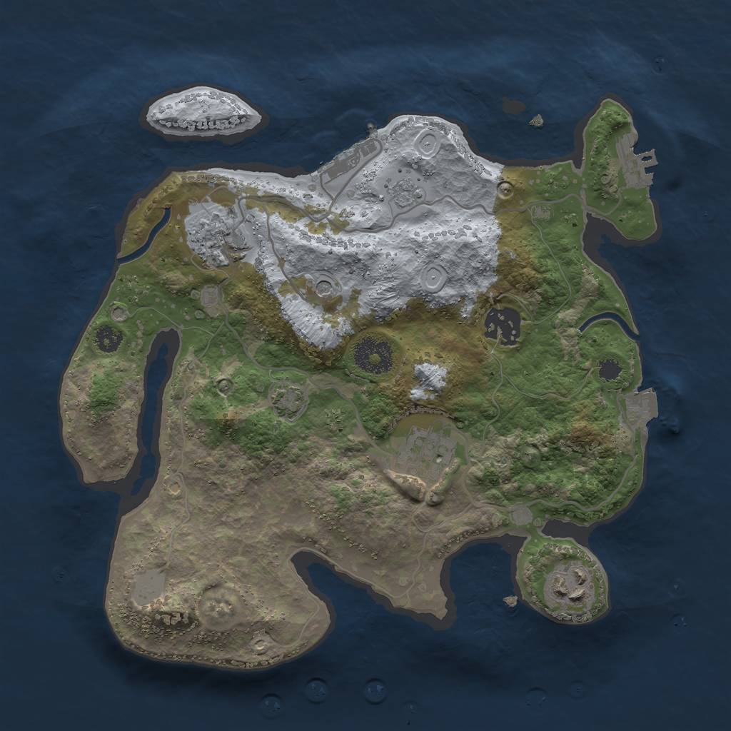 Rust Map: Procedural Map, Size: 2850, Seed: 346456546, 12 Monuments