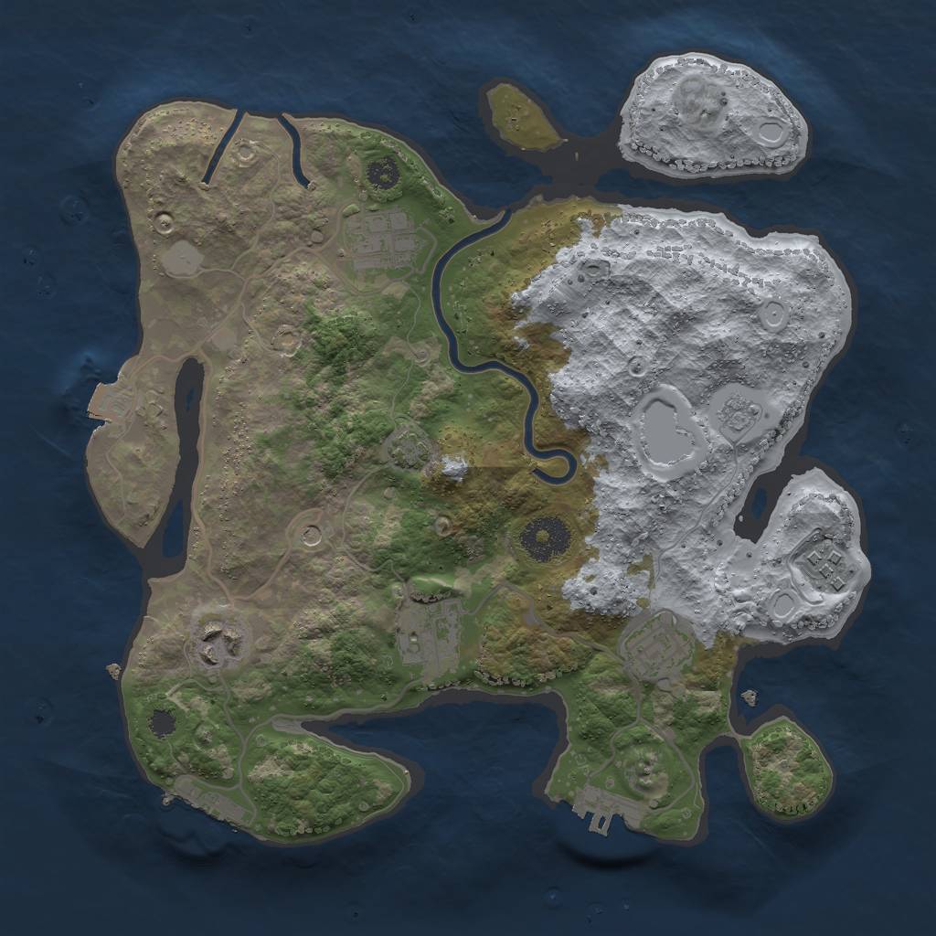Rust Map: Procedural Map, Size: 3000, Seed: 5900, 13 Monuments