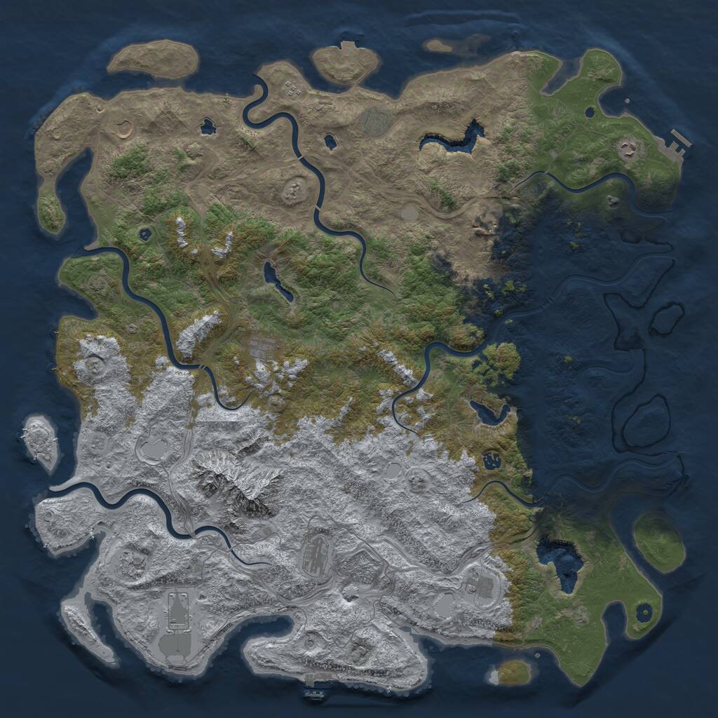 Rust Map: Procedural Map, Size: 5969, Seed: 2147483647, 17 Monuments