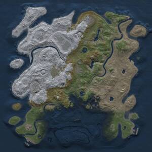 Thumbnail Rust Map: Procedural Map, Size: 4500, Seed: 83123, 17 Monuments