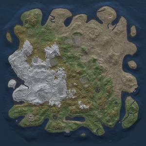 Thumbnail Rust Map: Procedural Map, Size: 4500, Seed: 425238361, 19 Monuments