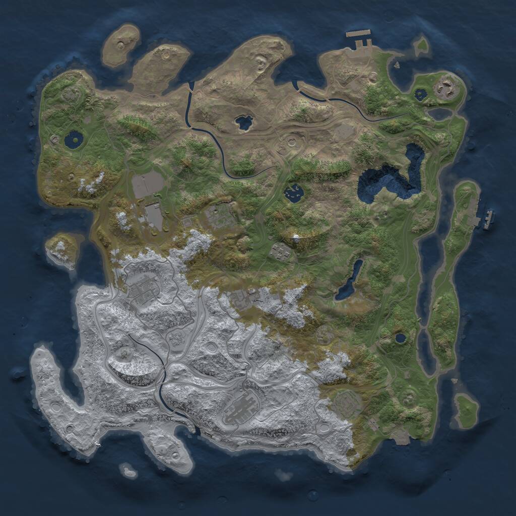 Rust Map: Procedural Map, Size: 4250, Seed: 31295132, 15 Monuments