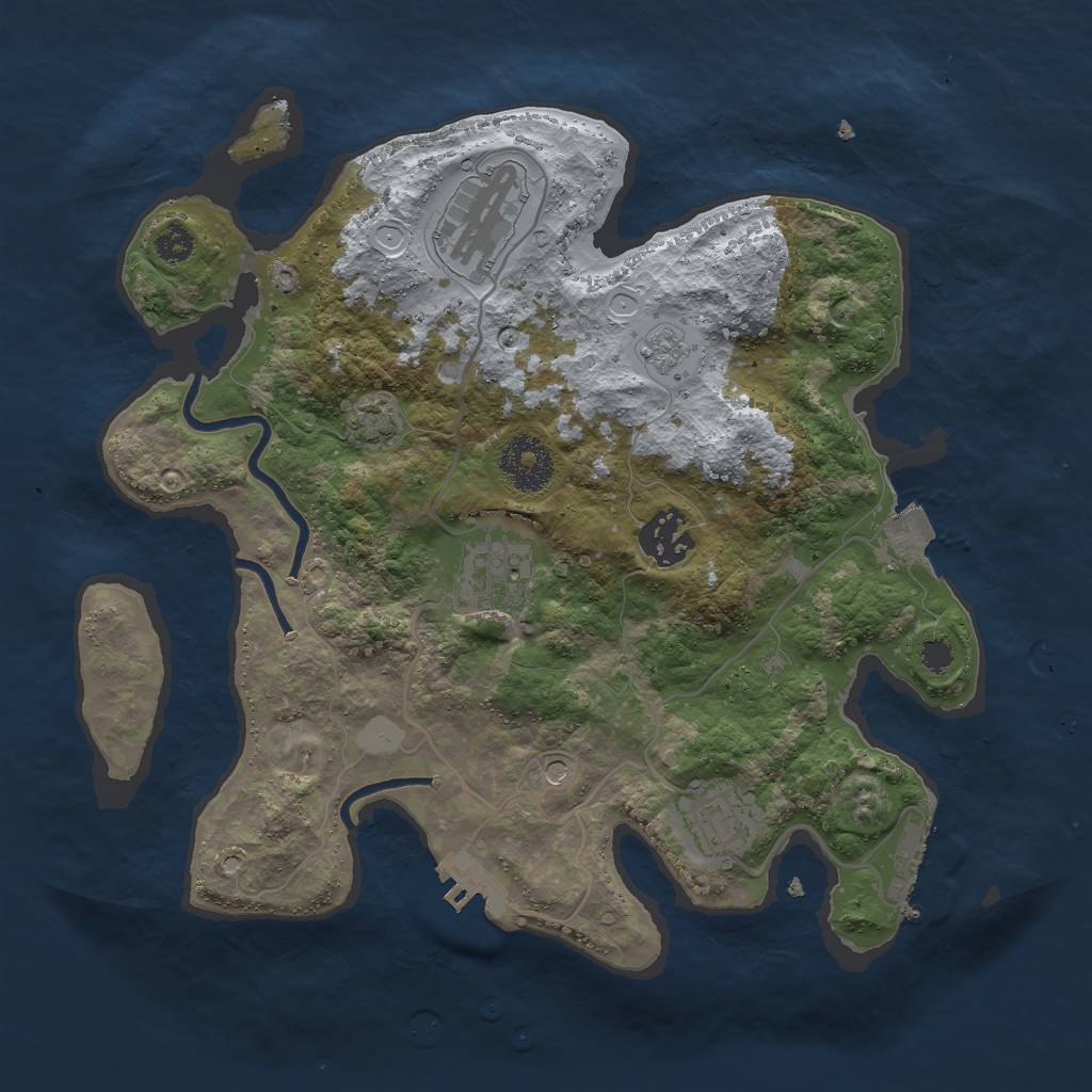 Rust Map: Procedural Map, Size: 3000, Seed: 1756210607, 12 Monuments