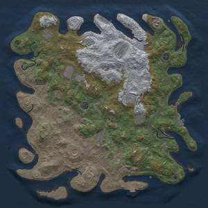 Thumbnail Rust Map: Procedural Map, Size: 4500, Seed: 190493642, 19 Monuments