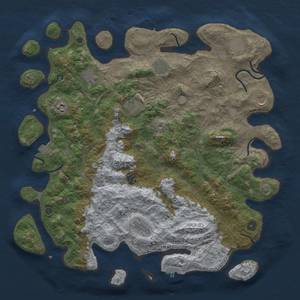 Thumbnail Rust Map: Procedural Map, Size: 4500, Seed: 1827947926, 17 Monuments