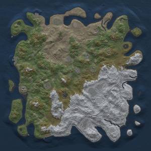 Thumbnail Rust Map: Procedural Map, Size: 4500, Seed: 58324, 18 Monuments