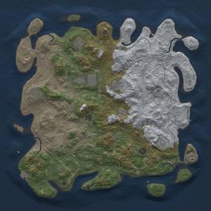 Thumbnail Rust Map: Procedural Map, Size: 4500, Seed: 1999215846, 17 Monuments