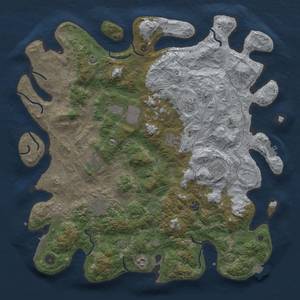 Thumbnail Rust Map: Procedural Map, Size: 4444, Seed: 274236467, 17 Monuments