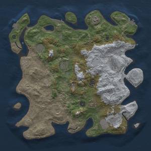 Thumbnail Rust Map: Procedural Map, Size: 4000, Seed: 411, 17 Monuments