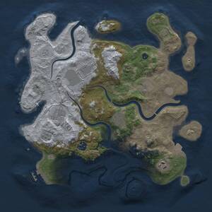 Thumbnail Rust Map: Procedural Map, Size: 3500, Seed: 781702373, 12 Monuments