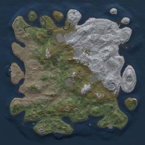 Thumbnail Rust Map: Procedural Map, Size: 4100, Seed: 547984503, 18 Monuments