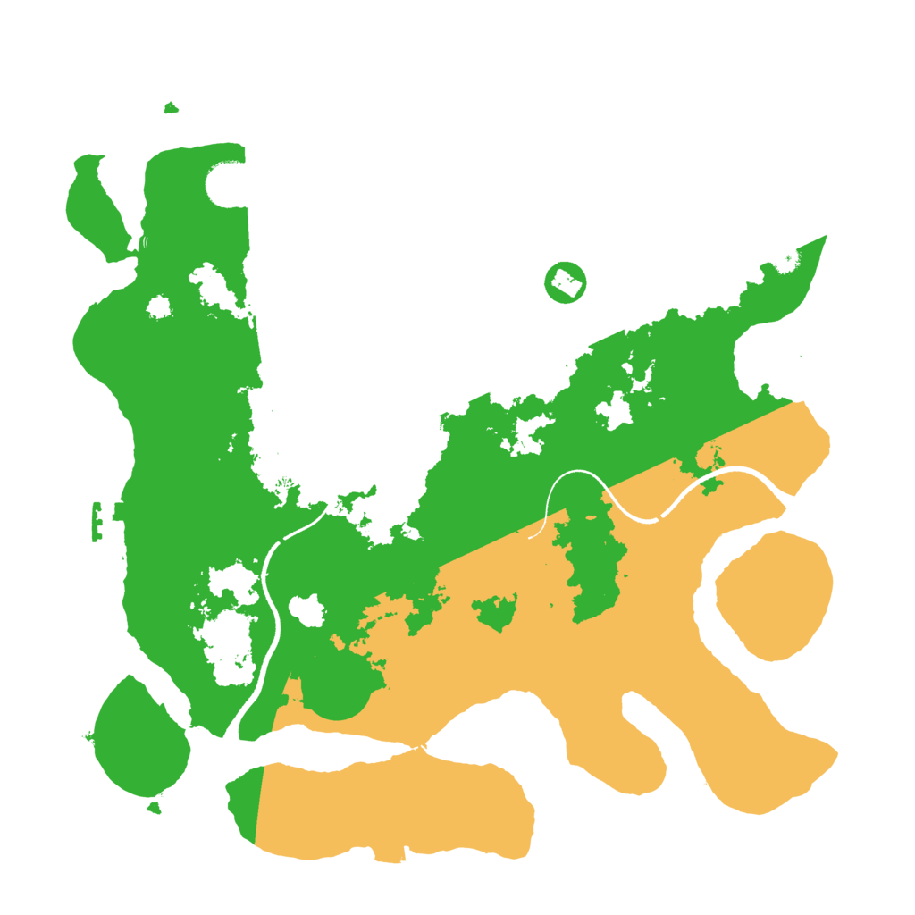 Biome Rust Map: Procedural Map, Size: 3500, Seed: 131029122