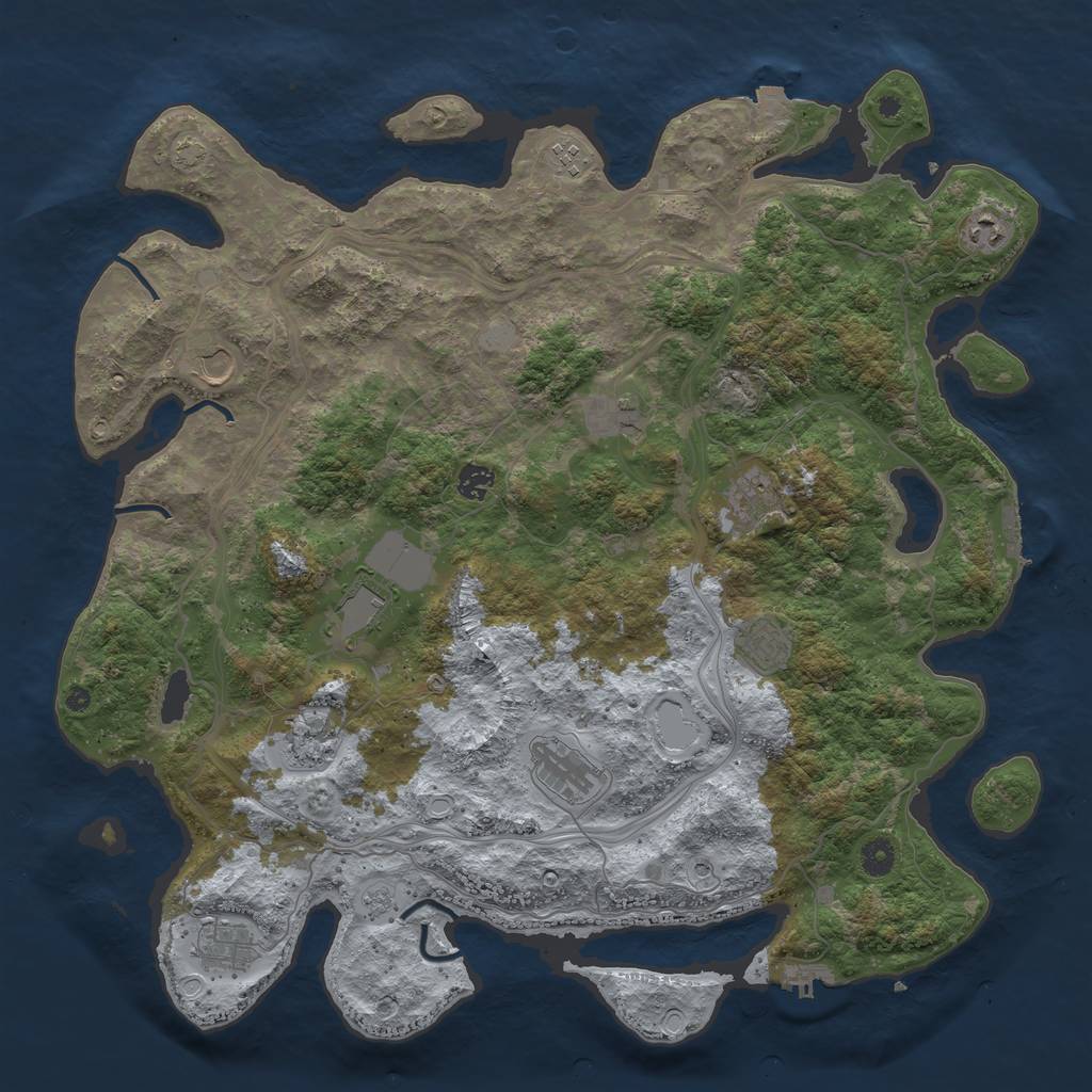 Rust Map: Procedural Map, Size: 4500, Seed: 1548819930, 19 Monuments