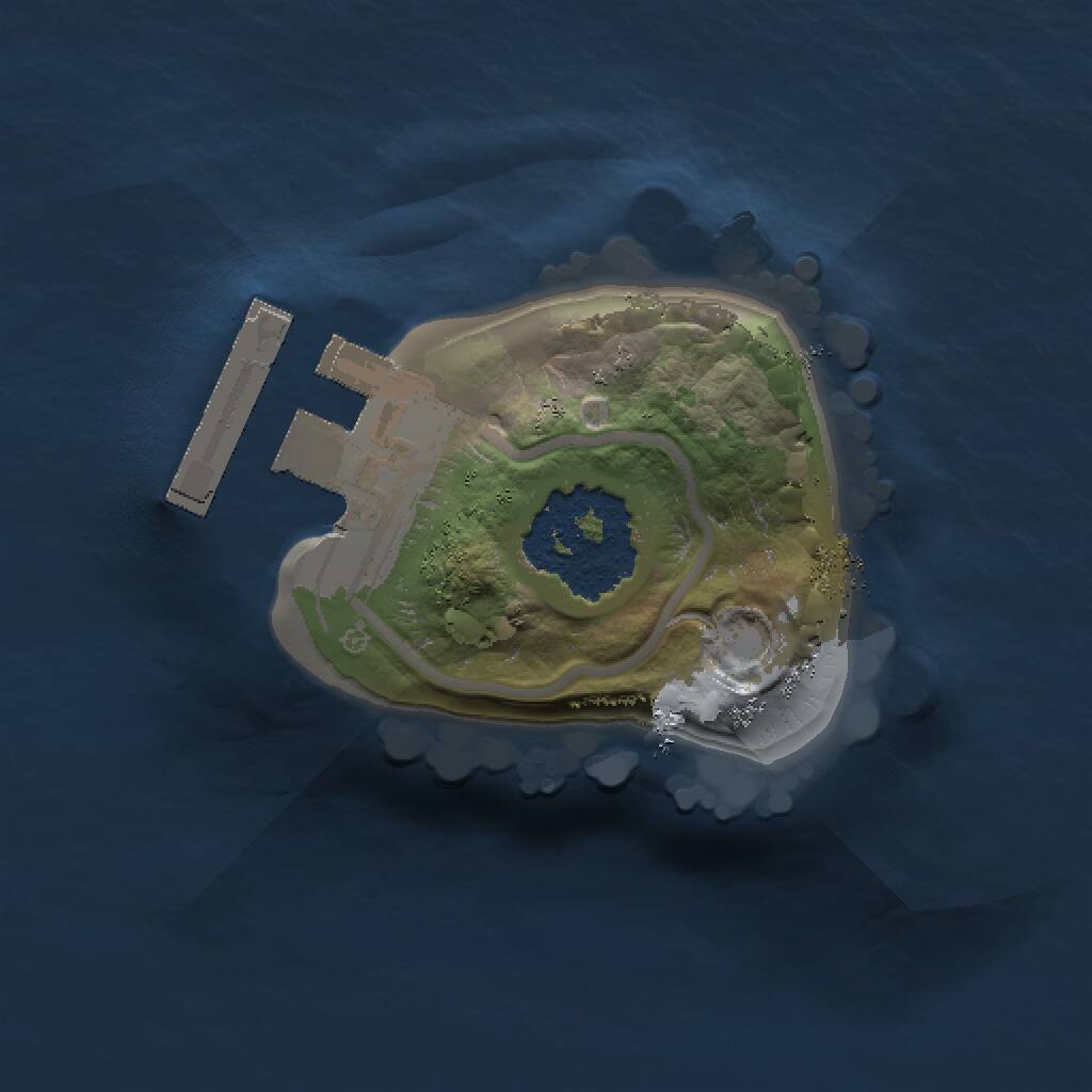 Rust Map: Procedural Map, Size: 1000, Seed: 1325115281, 2 Monuments