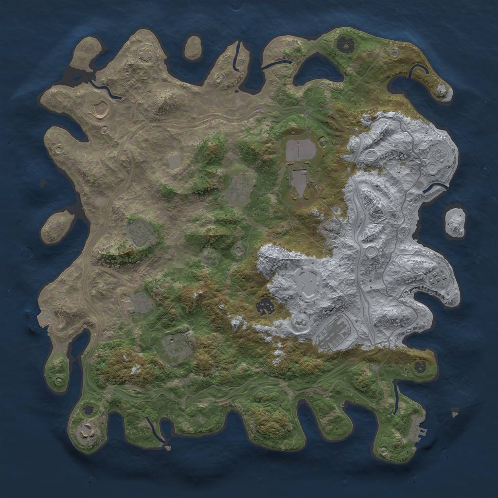 Rust Map: Procedural Map, Size: 4250, Seed: 311, 17 Monuments