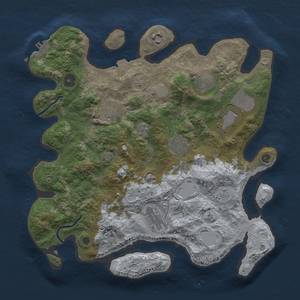 Thumbnail Rust Map: Procedural Map, Size: 3500, Seed: 1378194326, 14 Monuments