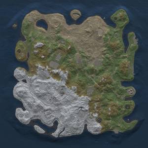 Thumbnail Rust Map: Procedural Map, Size: 4300, Seed: 51215075, 19 Monuments