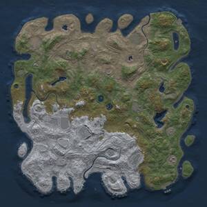 Thumbnail Rust Map: Procedural Map, Size: 4800, Seed: 2043606724, 16 Monuments