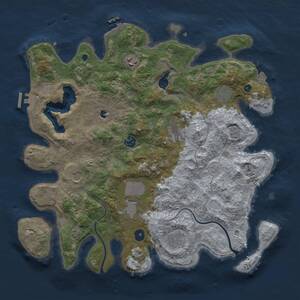 Thumbnail Rust Map: Procedural Map, Size: 4000, Seed: 87878, 14 Monuments