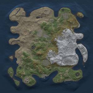 Thumbnail Rust Map: Procedural Map, Size: 3500, Seed: 677986180, 17 Monuments