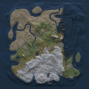 Thumbnail Rust Map: Procedural Map, Size: 3650, Seed: 36806234, 13 Monuments