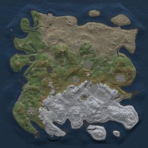 Thumbnail Rust Map: Procedural Map, Size: 4000, Seed: 901452262, 17 Monuments