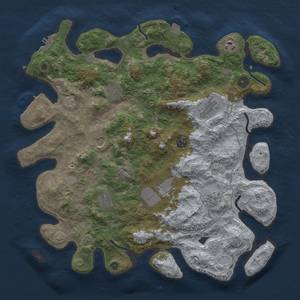 Thumbnail Rust Map: Procedural Map, Size: 4000, Seed: 1458910848, 17 Monuments