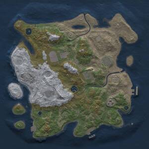 Thumbnail Rust Map: Procedural Map, Size: 3500, Seed: 67095909, 13 Monuments