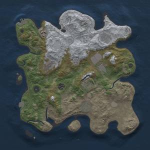 Thumbnail Rust Map: Procedural Map, Size: 3500, Seed: 58204, 15 Monuments