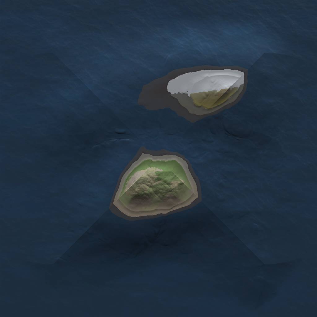 Rust Map: Barren, Size: 1000, Seed: 46465, 2 Monuments