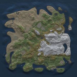 Thumbnail Rust Map: Procedural Map, Size: 4050, Seed: 361588264, 17 Monuments