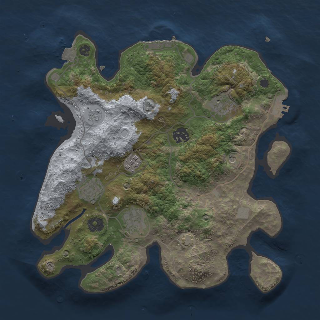 Rust Map: Procedural Map, Size: 3000, Seed: 237013851, 13 Monuments