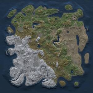 Thumbnail Rust Map: Procedural Map, Size: 4250, Seed: 2117970239, 15 Monuments