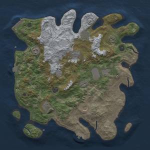 Thumbnail Rust Map: Procedural Map, Size: 3800, Seed: 1598, 17 Monuments