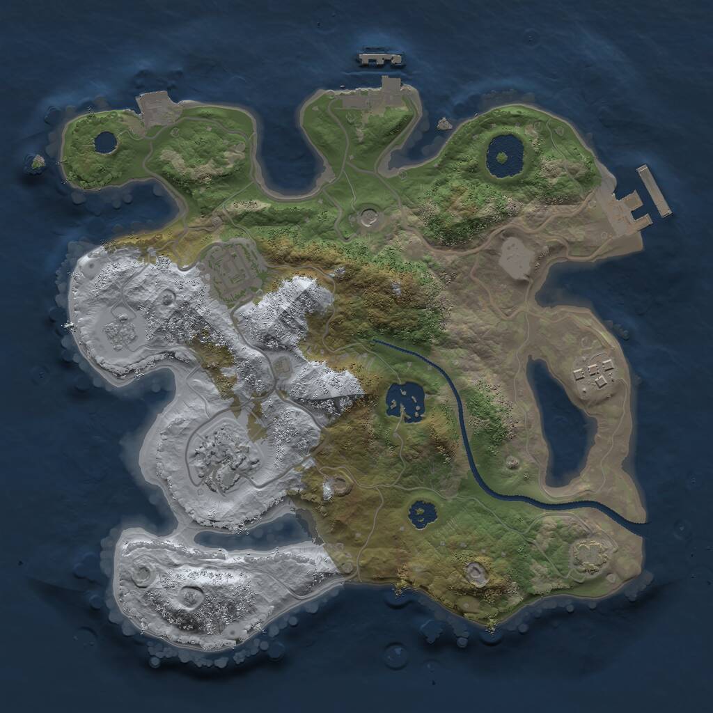 Rust Map: Procedural Map, Size: 2600, Seed: 9814212, 10 Monuments