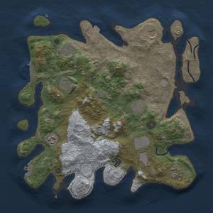 Thumbnail Rust Map: Procedural Map, Size: 3550, Seed: 44489166, 17 Monuments