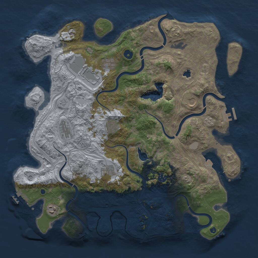 Rust Map: Procedural Map, Size: 4250, Seed: 249994823, 15 Monuments