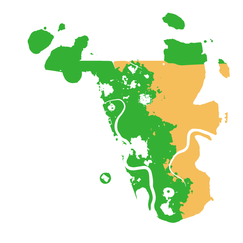 Biome Rust Map: Procedural Map, Size: 3500, Seed: 2001991503