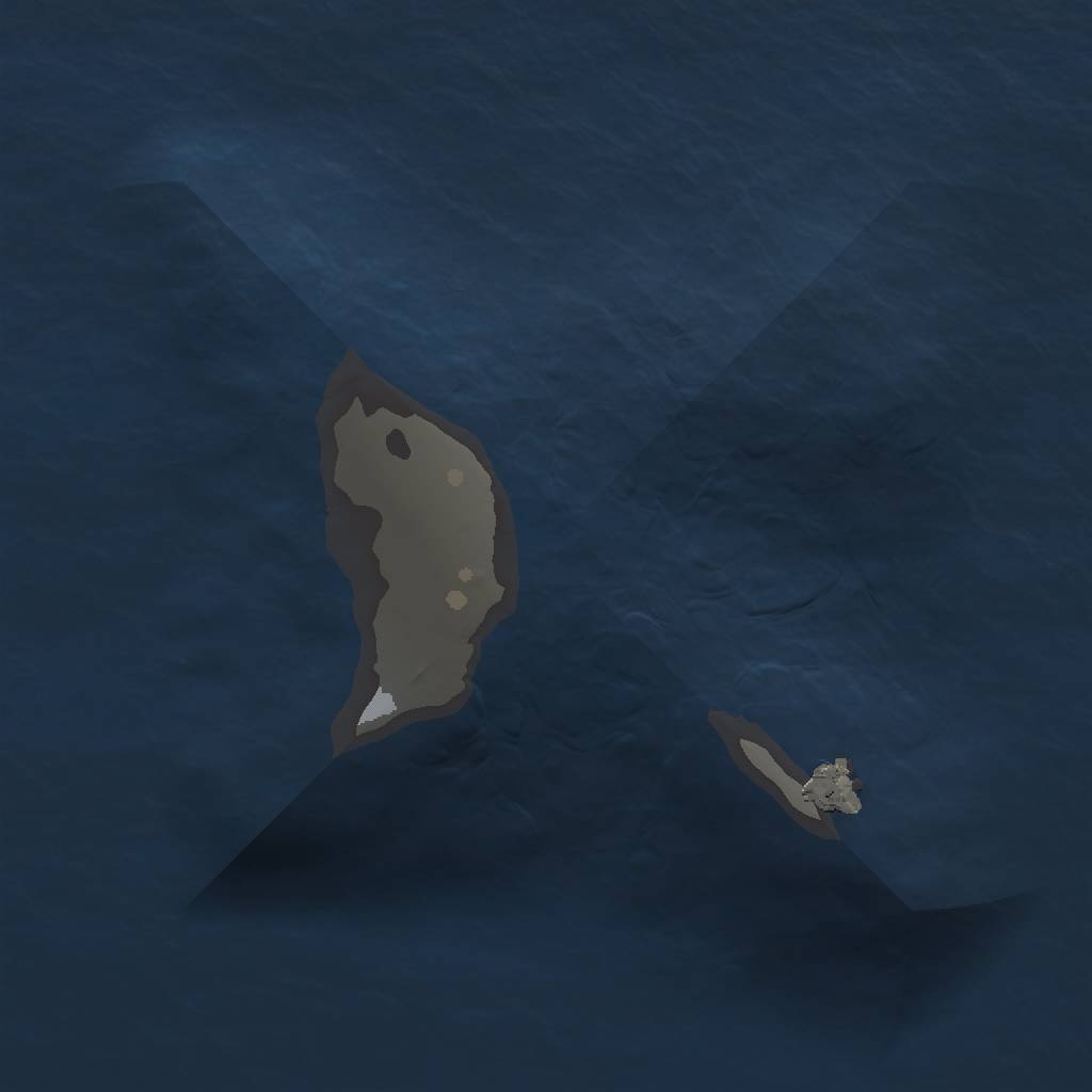 Rust Map: Procedural Map, Size: 1000, Seed: 1344, 3 Monuments