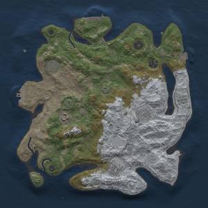 Thumbnail Rust Map: Procedural Map, Size: 3350, Seed: 76676767, 14 Monuments