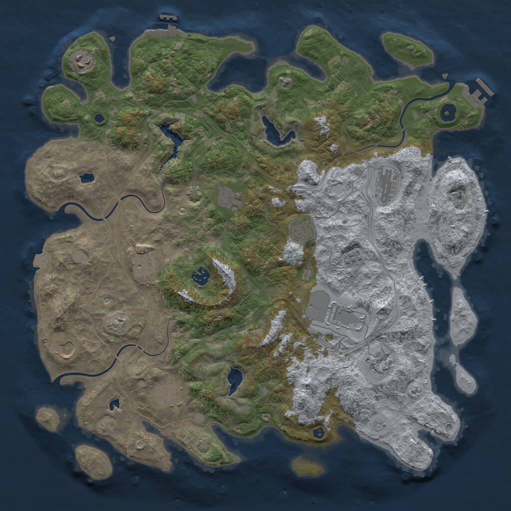 Rust Map: Procedural Map, Size: 4500, Seed: 2002057318, 17 Monuments