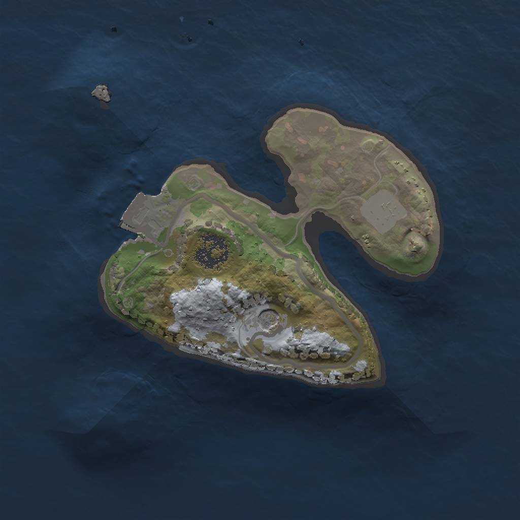 Rust Map: Procedural Map, Size: 1500, Seed: 213435, 4 Monuments