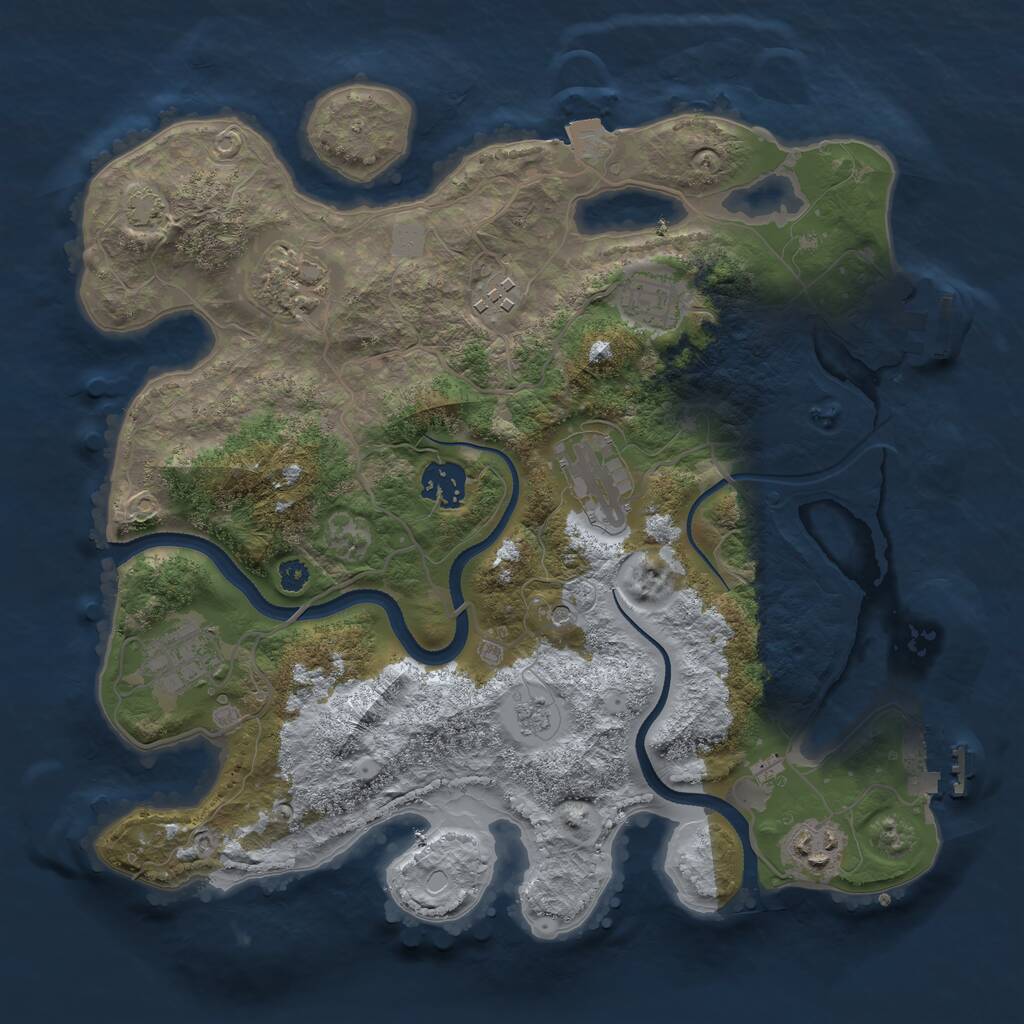 Rust Map: Procedural Map, Size: 3300, Seed: 1731534981, 13 Monuments