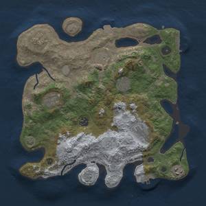 Thumbnail Rust Map: Procedural Map, Size: 3300, Seed: 1731534981, 16 Monuments