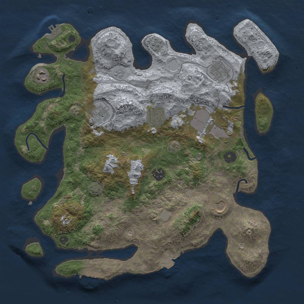 Rust Map: Procedural Map, Size: 3700, Seed: 1526912320, 16 Monuments