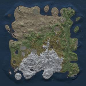 Thumbnail Rust Map: Procedural Map, Size: 4000, Seed: 2033951042, 17 Monuments