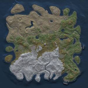 Thumbnail Rust Map: Procedural Map, Size: 4250, Seed: 7250645, 14 Monuments
