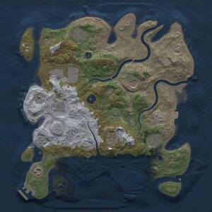 Thumbnail Rust Map: Procedural Map, Size: 3500, Seed: 1182024987, 14 Monuments