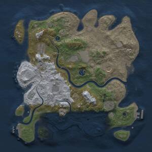 Thumbnail Rust Map: Procedural Map, Size: 3500, Seed: 1182024987, 15 Monuments